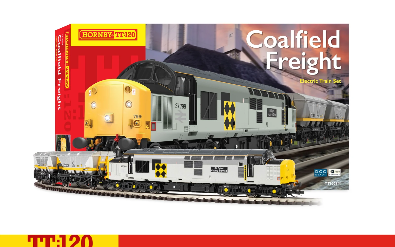 Hornby Coal Sector Hauler TT1008M locomotive and hopper wagons
