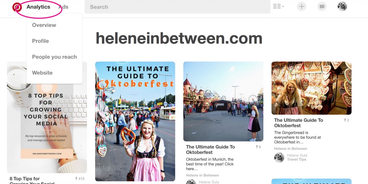 How to find Pinterest Analytics