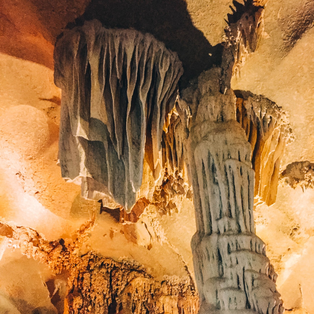 Inside Thein Canh Son Cave in Halong Bay, Vietnam