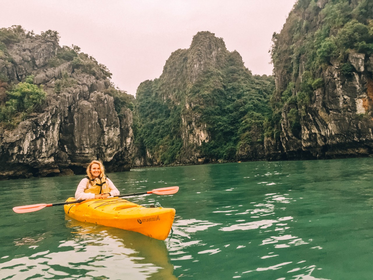 Kayaking in Halong Bay, Vietnam