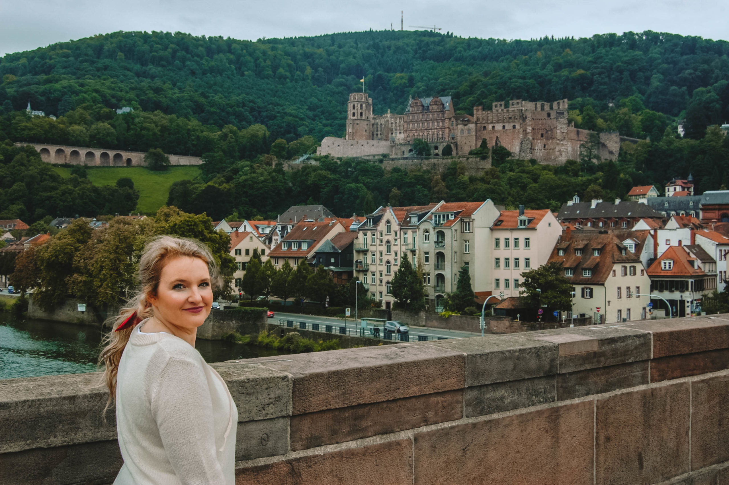 view of Heidelberg castle from bridge